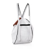 Plecak biało-brązowy - z tyłu