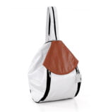 Torba biało-brązowa - z przodu