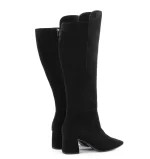 GASSU Kozaki czarne BARB na słupku - po skosie