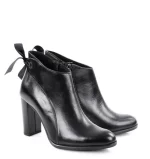 GASSU Botki KELLY czarne na obcasie - po skosie