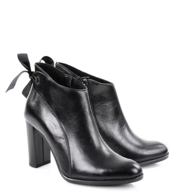 kelly2-black GASSU Botki KELLY czarne na obcasie - po skosie