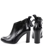 GASSU Botki KELLY czarne na obcasie - z tyłu