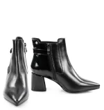 GASSU Botki MARTHA czarne na słupku - z przodu