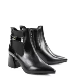 GASSU Botki MARTHA czarne na słupku - po skosie