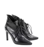 GASSU Botki MARY czarne szpilki - po skosie