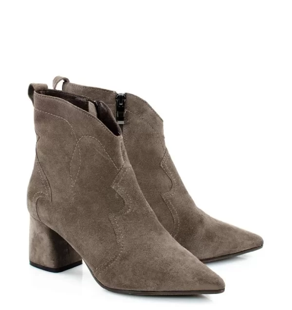 GASSU Botki PEGGY beżowe - po skosie