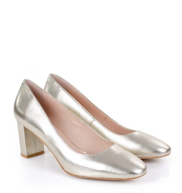 GASSU Czółenka NORMA na słupku złote lico - obrazek 2