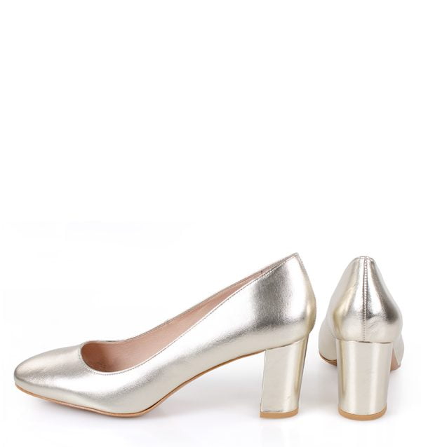 GASSU Czółenka NORMA na słupku złote lico - obrazek 4