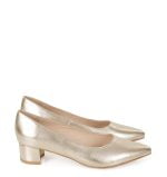 GASSU Czółenka WERONICA złote niski obcas