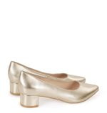 GASSU Czółenka WERONICA złote niski obcas - obrazek 4