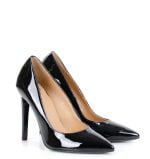 Czółenka czarne lakierowane marki GASSU - obrazek 2