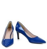 GASSU Czółenka RIKO niebieskie lakierki średnia szpilka - obrazek 4